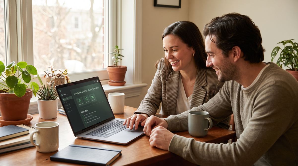 Consultant personalizing an AI assistant with a client