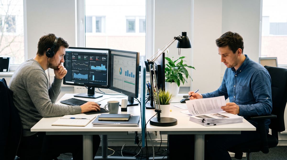 Analysts reviewing data quality dashboards during a readiness assessment